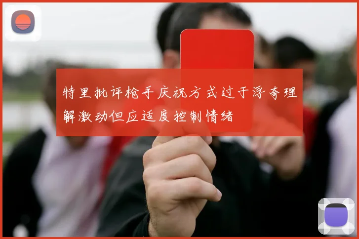 特里批评枪手庆祝方式过于浮夸理解激动但应适度控制情绪